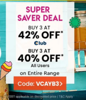 Firstcry-Buy 3 @ 40% Off* for All Users