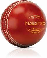 Adrenex by Flipkart Maestro 2 panel Red Cricket Leather ball  (Pack of 1, Red)