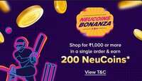 Last Day Tata Neu - Get extra 200 Neu Coins on shopping between [7-11 PM]