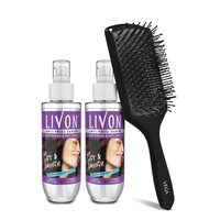 (Pack of 2) Livon Serum for Dry and Rough Hair, 100 ml(Pack of 2) with Vega Hair Brush