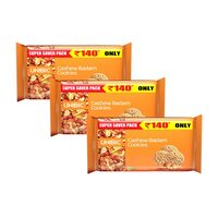 (Pack of 3) (15 items) UNIBIC Foods Cashew Badam Cookie - 500g 