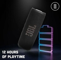 JBL Flip 6 Wireless Portable Bluetooth Speaker Pro Sound, Upto 12 Hours Playtime, IP67 Water & Dustproof, PartyBoost & Personalization App (Without Mic, Black)