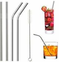 DOZERA Stainless Steel Straws Ultra Long Reusable Drinking Straw (Set of 5) Drinking Steel Straws set Silver Kitchen Tool Set