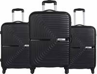 SAFARI  Hard Body Set of 3 Luggage - ECLIPSE 4W - Black
