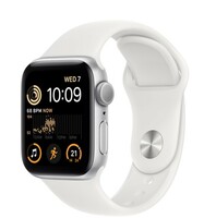 New Apple Watch Series 6 (GPS + Cellular, 40mm) - Silver Aluminium Case with White Sport Band
