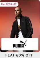 Puma -  Flat 60% Off & Extra Rs.200 - Rs.500 Off on Selected MRP