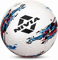 Nivia Storm Football | Rubberized Moulded | Suitable for Hard Ground Without Grass | Training Ball | Soccer Ball | for Men/Women | Football Size - 5 (White)