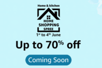 Home Shopping Spree 1-4 June Upto 70% off + Get extra discounts via Cashbacks +  Bank offers