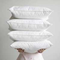 DYNWELL SOFT COTTON WHITE PILLOW Microfibre Solid Sleeping Pillow Pack of 4 on Flipkart