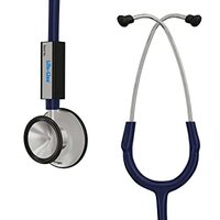 LIFE LINE Junior Stethoscope (Dark Blue) | Single Diaphragm Aluminum Sand finish Chest Piece for Adult| Y Tube | Suitable for Doctors, Nurses, Students 