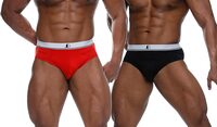 JUARI BE A GENTLEMAN Men's Super Combed Strachable Cotton Solid Brief with Ultrasoft Waistband-P
