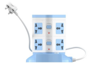 Portronics Power Plate 9 with 3 USB Ports, 8 Power Sockets 3M Cord Length (Blue) Portronics