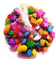 Green Plant indoor Multi052 Polished Asymmetrical Marble Stone (multicolor 485g)