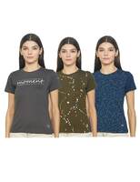 Desi belle Women's Regular Fit T-Shirt (Pack Of 3)