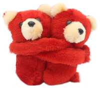 Tickles Red Couple Teddy Stuffed Soft Plush Toy Kids Birthday 11 cm