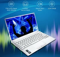 Fujitsu UH-X 12th Gen Intel Evo Core i7 13.3 inch(33cm) FHD IPS 400Nits Thin & Light Laptop(16GB/512GB SSD/Windows11/Office/Iris Xe Graphics/Backlit/Fingerprint Reader/White/878gm)4ZR1K06212 w/ Sleeve