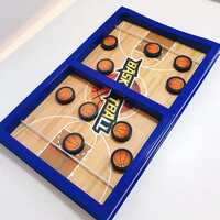 Toyshine Fast Sling Basketball Puck Game Paced Table Desktop Battle Ice Hockey Game for Adults and Kids Parent-Child Winner Board Games Interactive Toy Blue