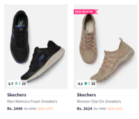 Skechers Footwear & Accessories at Upto 70% off