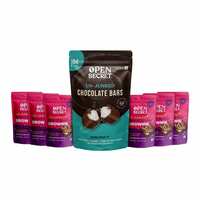 Open Secret Chocolate Almond Brownie, Coconut Chocolate | Valentines Day Gift for Boyfriend,Girlfriend | Zero Refined Sugar No Maida Guilt