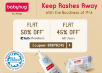 Firstcry-Flat 45% OFF* on Babyhug For All Users | Club - Flat 50% Off* on Babyhug