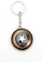 24x7 rotating premium avengers Captain america shield metal keychain realistic-detailing