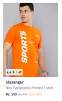 slazenger T-shirts upto 80% off | From Rs 159