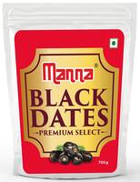 Manna Black Dates 750g Khajur Khajoor Fresh 100% Natural. Rich in Iron, Fibre & Vitamins | Premium Imported. Apply rs 15 off coupon