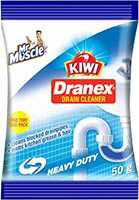 Mr. Muscle Kiwi Dranex Drain Cleaner Powder, 50g | Removes Clogs, Blockages in Washbasin, Septic Tank, Sinks, Pipes in Just 30 Minutes