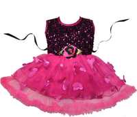 loot - MAGNETE  Baby Girls Midi/Knee Length Casual Dress  (Pink, Sleeveless)