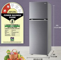 LG 360 L 2 Star Frost-Free Smart Inverter Double Door Refrigerator (GL-D382SDSY, Dazzle Steel, Door Cooling+ & Multi Air Flow, 2022 Model)