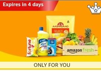 Flat Rs.100 cashback on Min Rs.999 Orders on Amazon Fresh [User Specific]