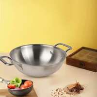 The Indus Valley Triply Stainless Steel Kadai / Kadhai 20 cm diameter 1.7 L capacity on Flipkart

