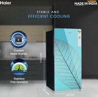 Haier 185L 2 Star Direct Cool Single Door Refrigerator (HED-19TGG-N, Holyleaf Glass)