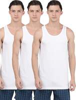 Jockey 8820 Men's Super Combed Cotton Round Neck Sleeveless Vest with Extended Length for Easy Tuck (Pack of 3) 