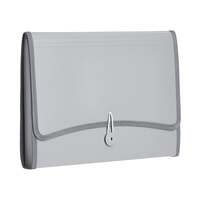 Amazon Brand - Solimo Expanding File, 13 Pockets, Grey