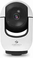 ZEBRONICS Smart Cam 105 WiFi 355 Degree PTZ Camera with Video Monitoring, Night Vision, Motion Tracking, 2MP 1080p, App Access, 2 Way Audio, Ceiling Mount, MicroSD Card & Cloud Storage Support