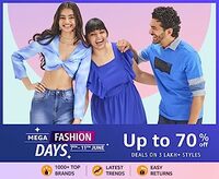 Mega Fashion Days Upto 75% Off + Extra 10% Saving on BOB/ICICI Bank Cards(7th - 11th June )