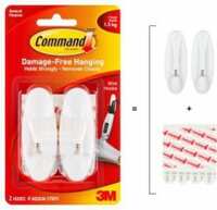 Command Command™ Medium Wire Hooks , 2hook, 4 strips Hook 2