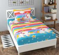 Miss & Chief by Flipkart 240 TC Polycotton Single Cartoon Flat Bedsheet 