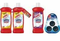 Harpic Bathroom Cleaner Liquid, Lemon - 1L (Pack of 2) 
& Toilet Cleaner Blocks, Marine - 150 g & Fujifilm Instax Mini Rainbow Instant Film 