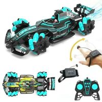 Blackheaven Remote Control Smoke Car And Hand Sensor Stunt Toy Car With Led Lights For Kids 1:14 Fog Drift Rc Car High Speed Racer Remote Control Vehicles 25 Kmph 2.4 Ghz 360 Rotation, Multi color