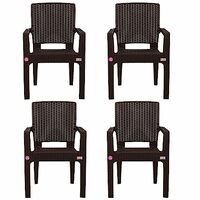 AVRO FURNITURE Plastic Rattan Set of 4 Chairs Apply Rs 150 Coupon