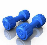 Protoner Pair of 1 kg Each PVC Dumbbells Set Blue