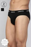 LEVI'S  Pack of 2 Contoured Double Pouch, Tag Free Comfort & Smartskin Technology Style# 009 Neo Solid Men Brief