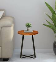 Lammi Solid Wood End Table, By Bohemiana from Pepperfry