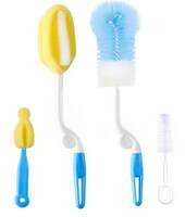 SYGA 4 Pcs Baby Milk Bottle Nipple Straw Brush Sponge Nylon Cleaning Brush Cleaner Bottle Tong Set Random Color on Flipkart
