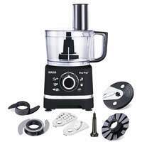 INALSA Food Processor/ Atta Kneader/ Chopper Easy Prep- 800 Watts| 1.4 L Main Bowl Capacity | 2 Speed Setting with Pulse Function|7 Accessories(Black)