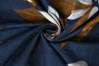 BSB HOME 100% Microfiber bedsheet for Double Bed with 2 Pillow Covers Breathable | Wrinklefree and Softtouch White Flower Print Sheet- Dark Blue