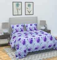 Bees 204 TC Microfiber Double 3D Printed Flat Bedsheet on