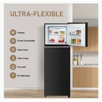 Panasonic 338 L 3 Star Prime Convertible 6-Stage Smart Inverter Frost-Free Double Door Refrigerator (NR-TG355CPKN, Diamond Black, Jumbo Fresh Vegetable Basket,2023 Model, Net Capacity 304L)